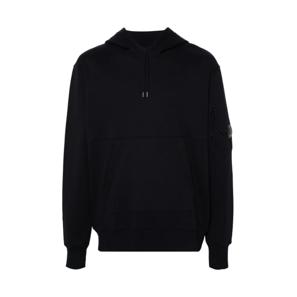 C.p. Company Men's Blue Cotton Logo Detail Sweatshirt - Hoodies - Xl - Sweatshirts & Hoodies