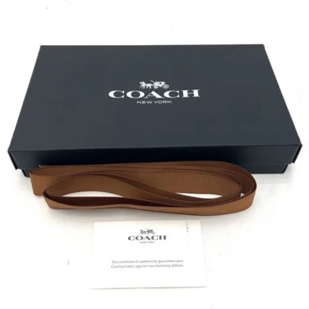 Coach Pre-owned Leather wallets Brown Dames
