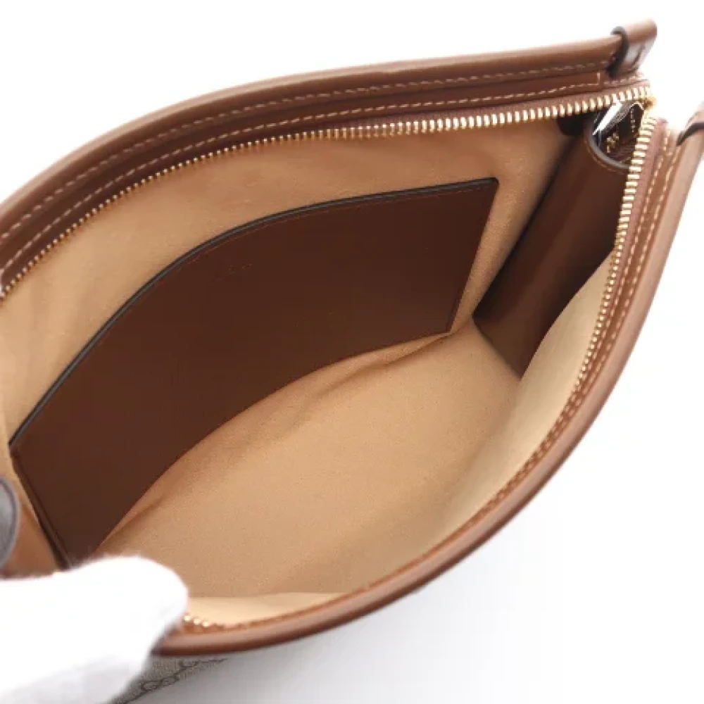Gucci Vintage Pre-owned Canvas clutches Beige Dames