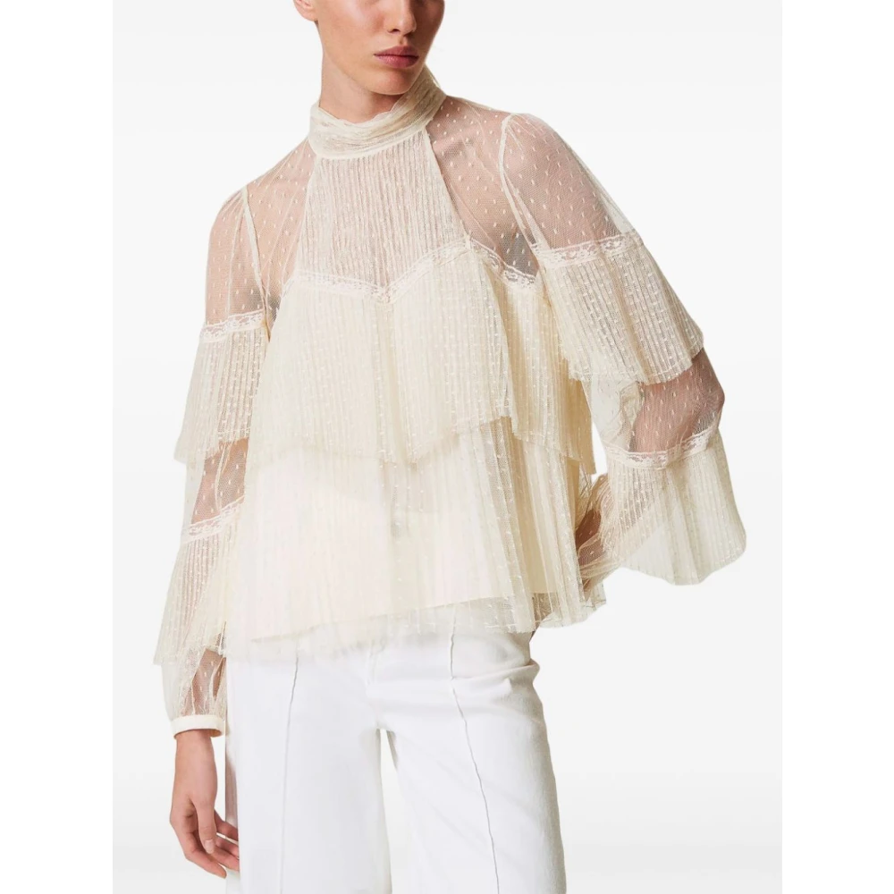 Twinset Witte Sweatshirt voor Vrouwen White Dames