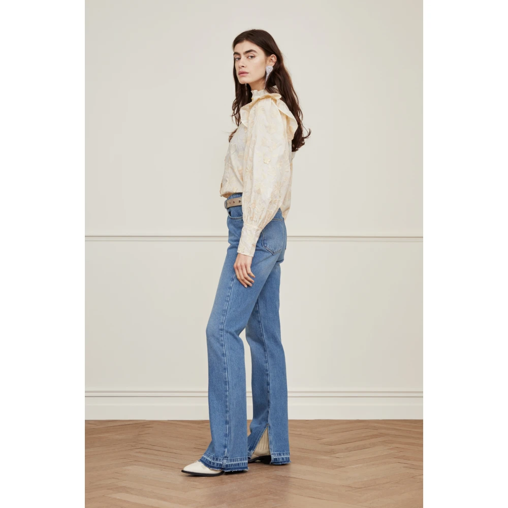 Fabienne Chapot Bootcut Jeans met medium taillehoogte Blue Dames