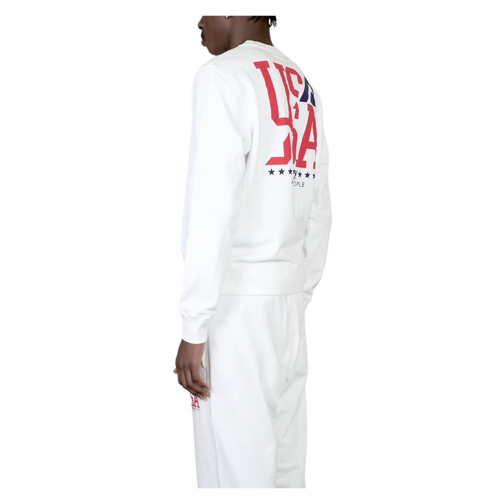 Autry Iconic Sweatshirt met Print White Heren