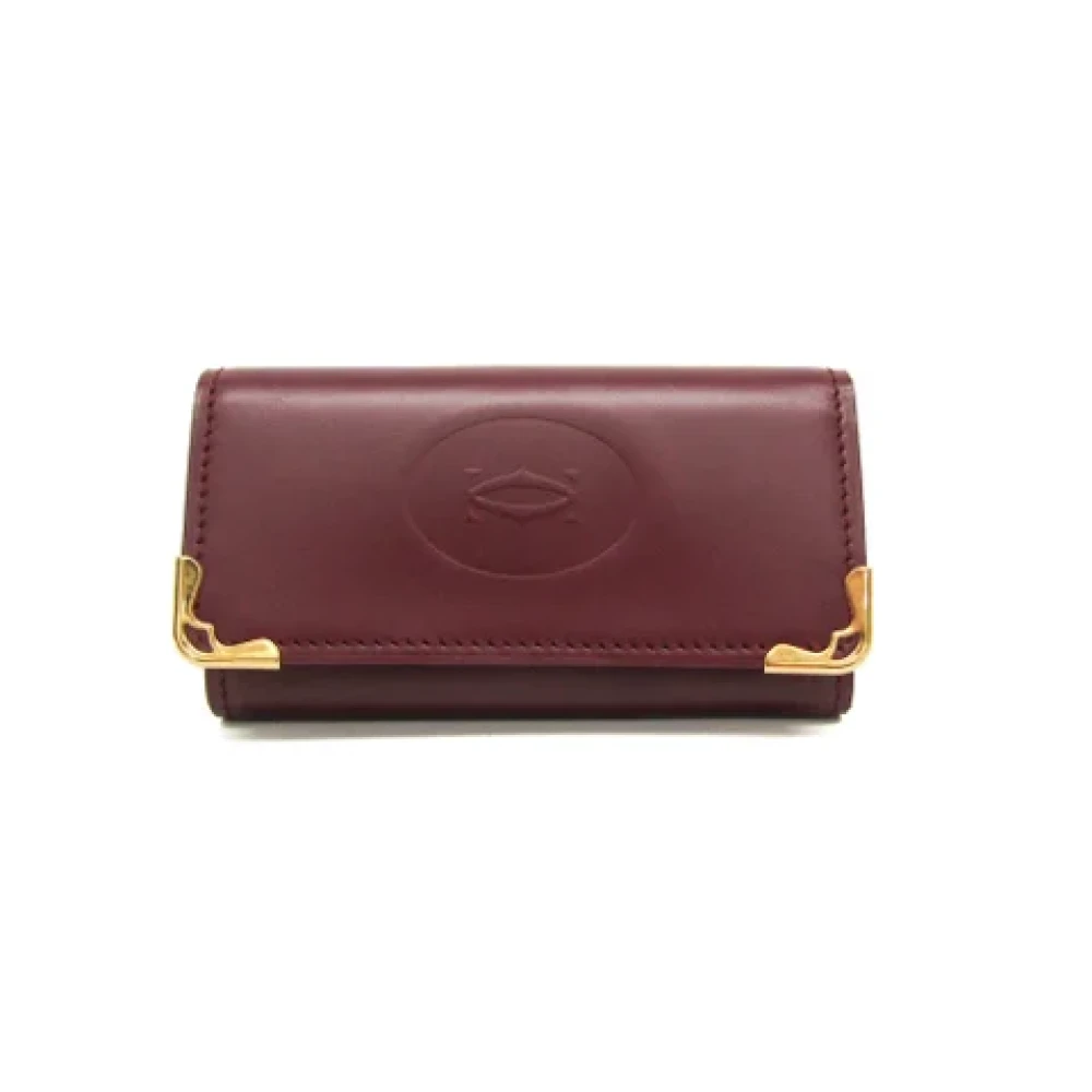 Cartier Vintage Pre-owned Leather key-holders Red Dames