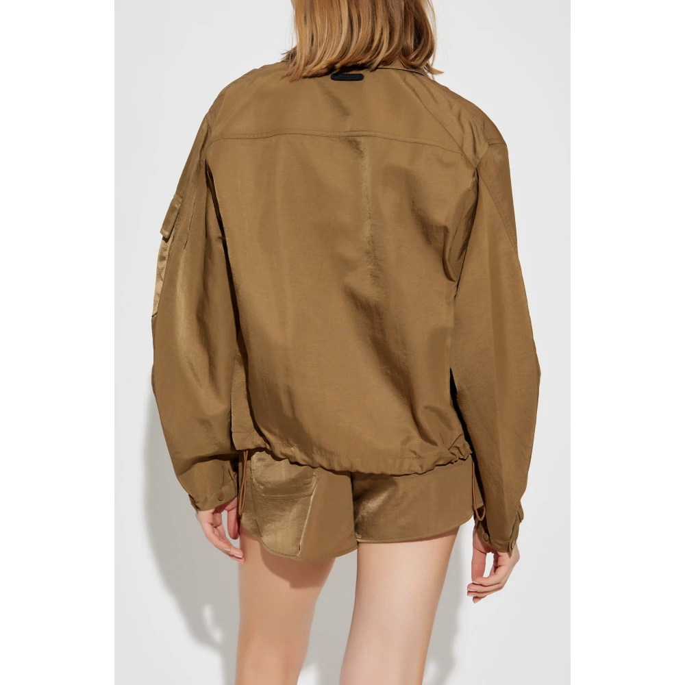 Helmut Lang Jas met zakken Brown Dames