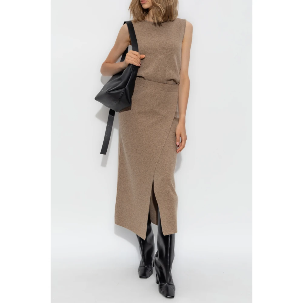Max Mara Wollen Rok Umbria Brown Dames