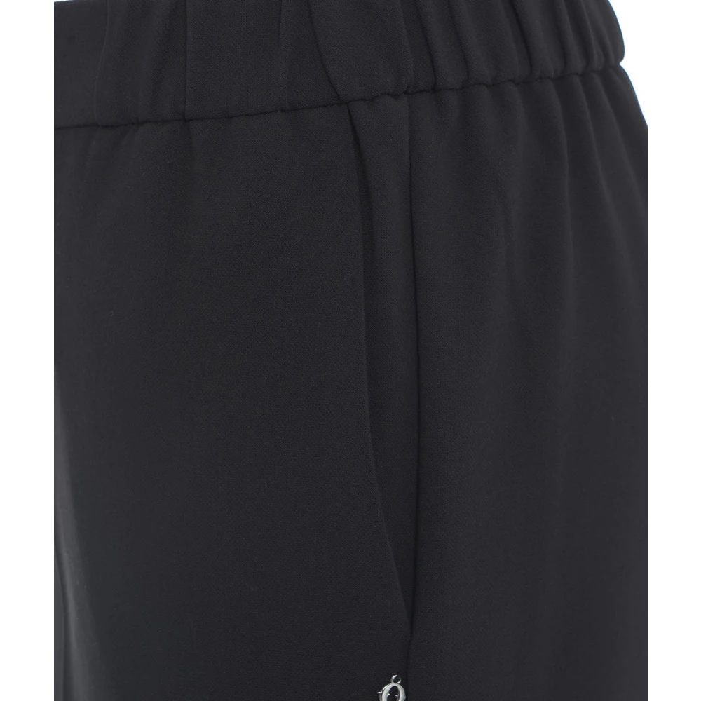 Ottod'Ame Zwarte Broek Aw24 Model Hoogte 178cm Black Dames