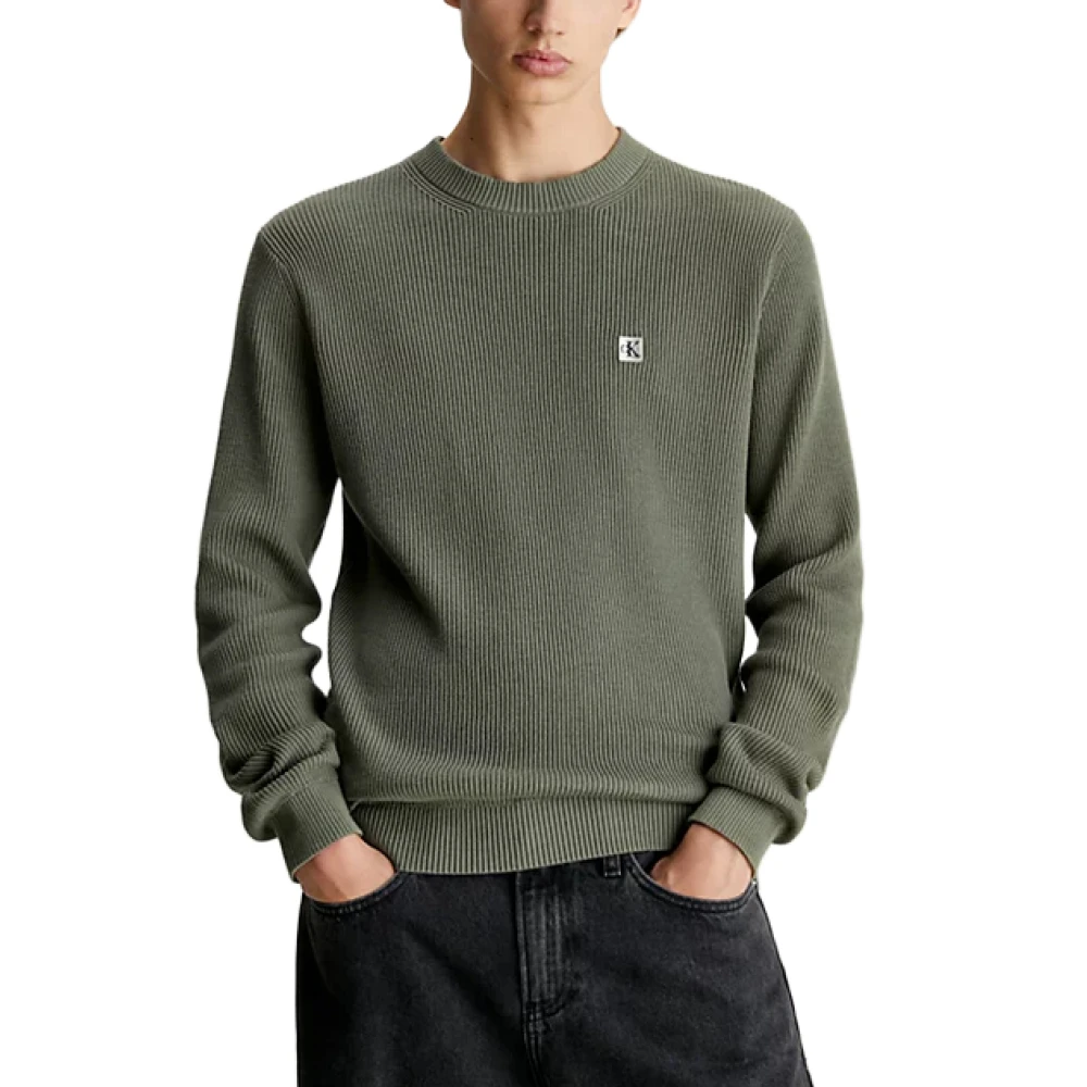 Calvin Klein Jeans Groene Katoenen Gebreide Kleding voor Mannen Green Heren