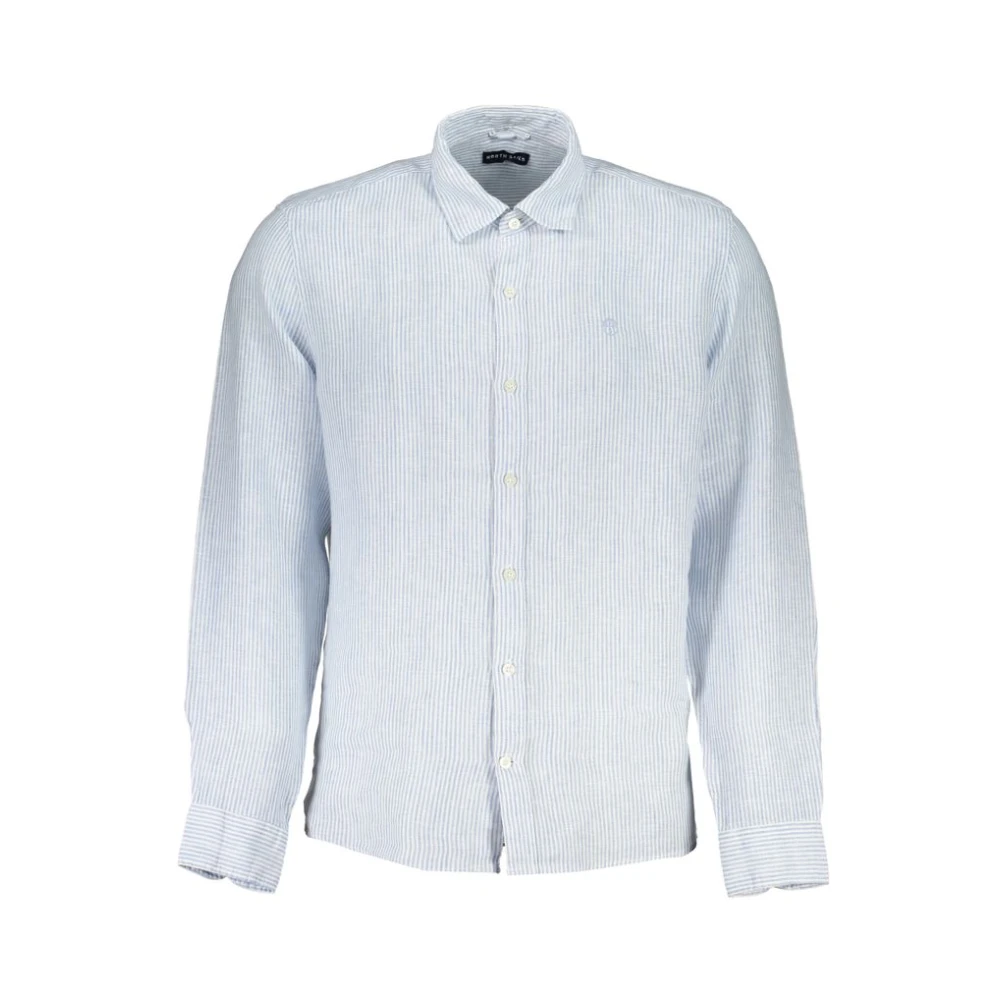North Sails Light Blue Linen Striped Shirt - Male - Casual Shirts - Blue - M - Shirts - Image 3
