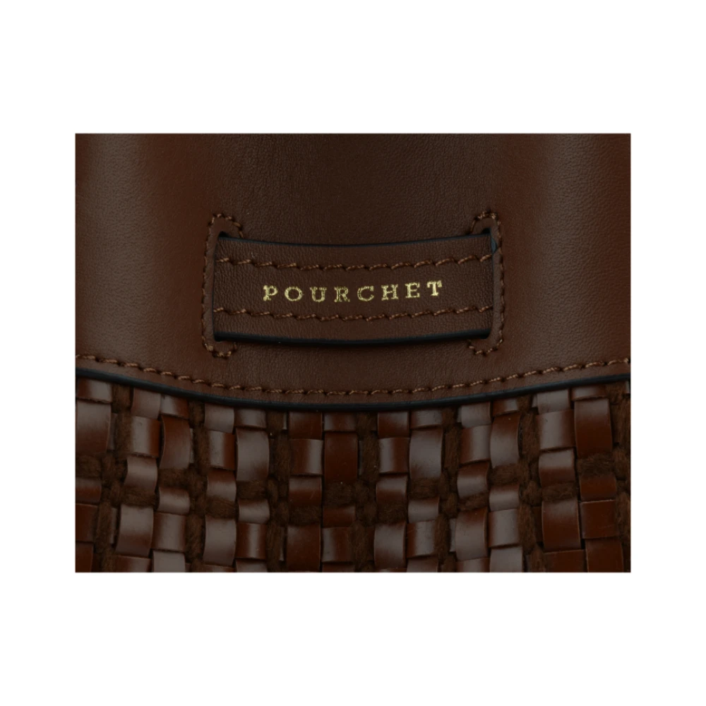 Pourchet Paris Braided Blossom Handtas Brown Dames