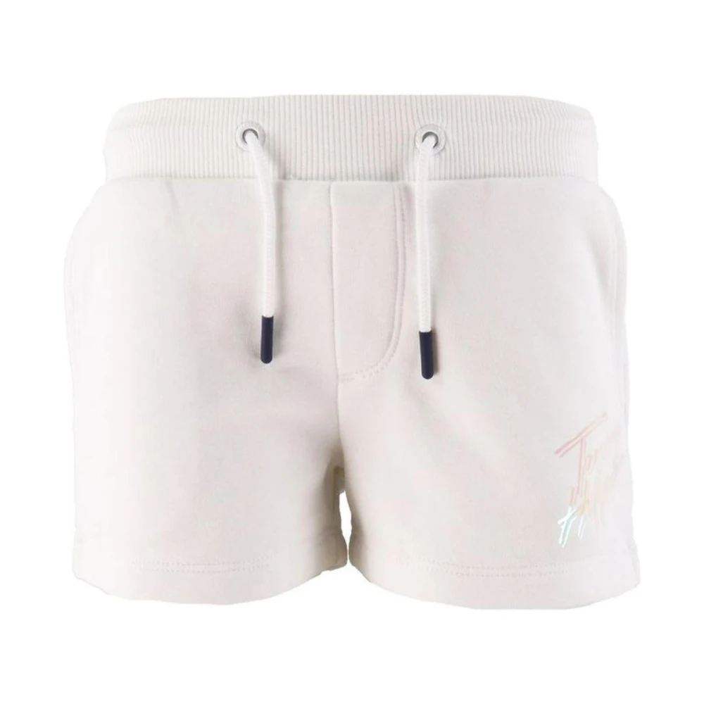 Tommy Hilfiger Iridescent Script Print Shorts White, Flicka