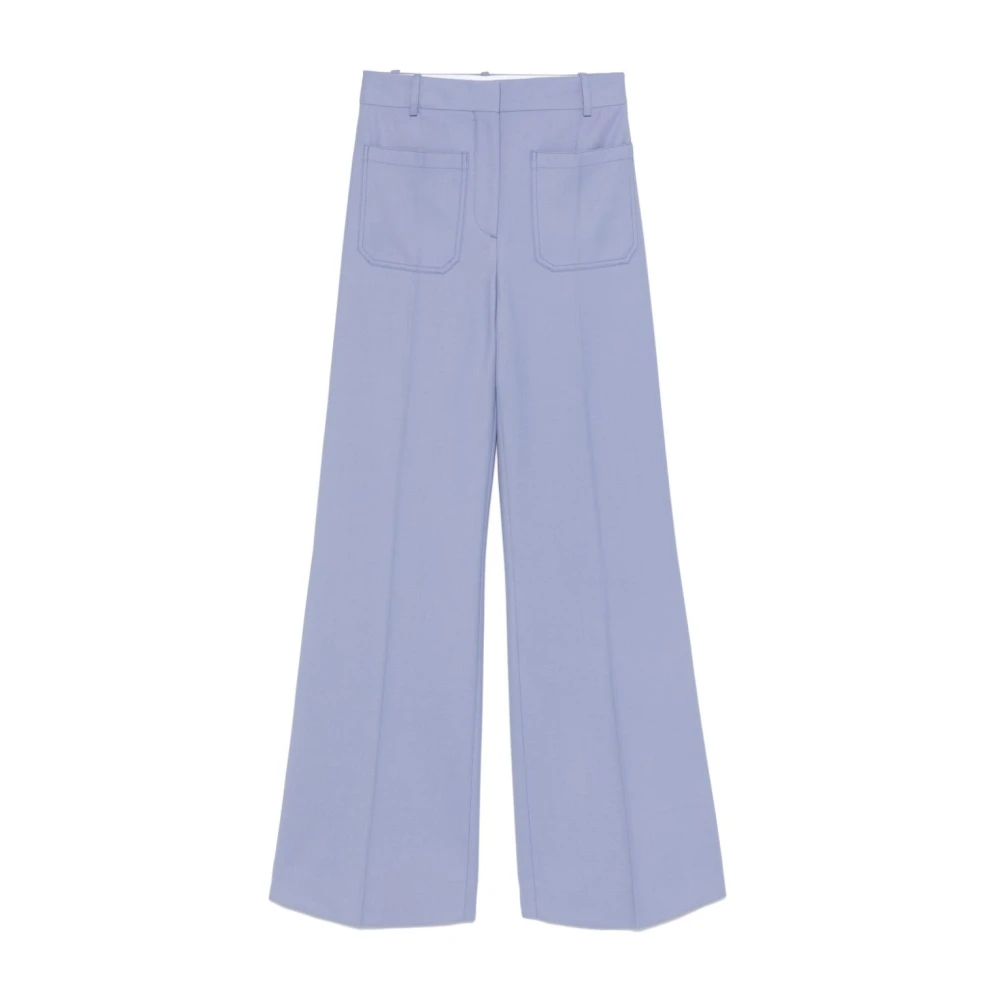 Victoria Beckham Korenbloemblauwe Alina Broek Blue Dames