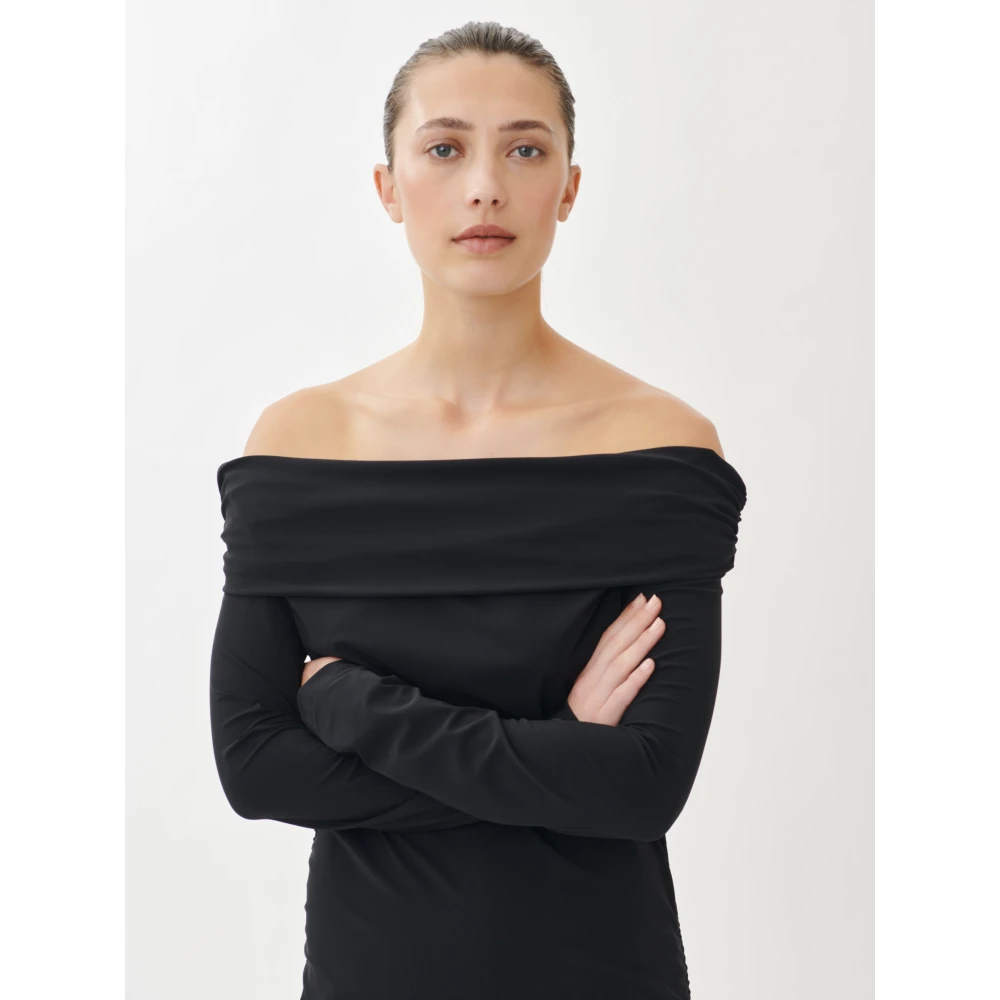 Jane Lushka Sonia Jurk Technisch Jersey | Zwart Black Dames
