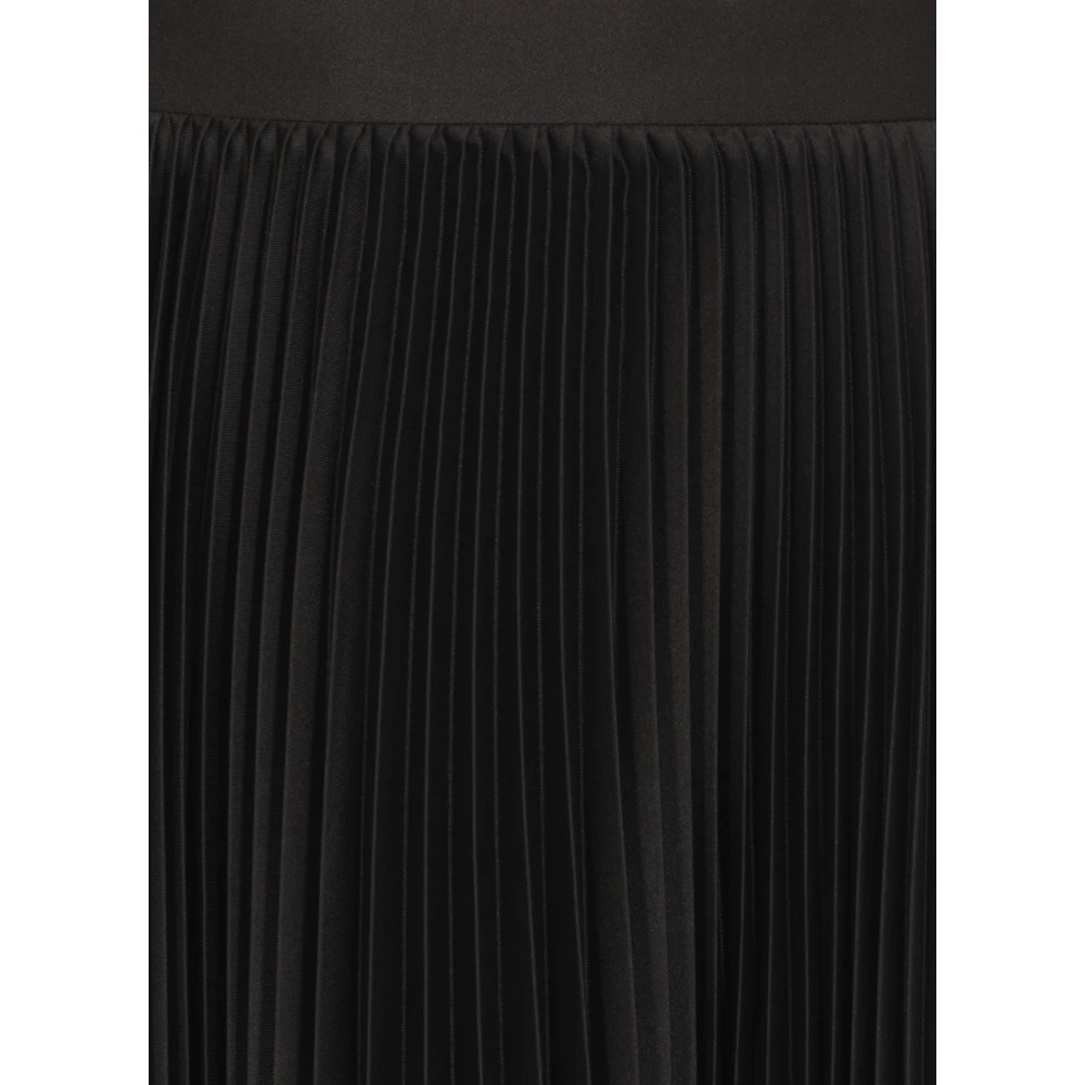 Jil Sander Zwarte Geplooide Rok voor Vrouwen Black Dames
