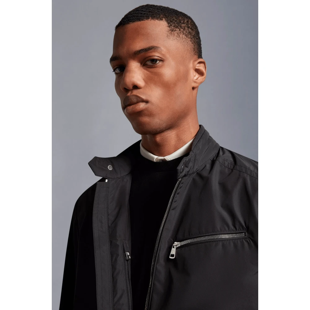Moncler Zwarte Drome Biker Jas Black Heren