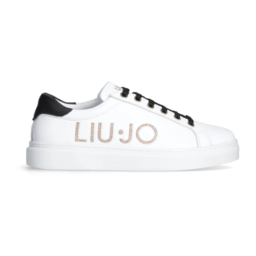 Liu Jo Witte leren sneakers Dames Schoenen