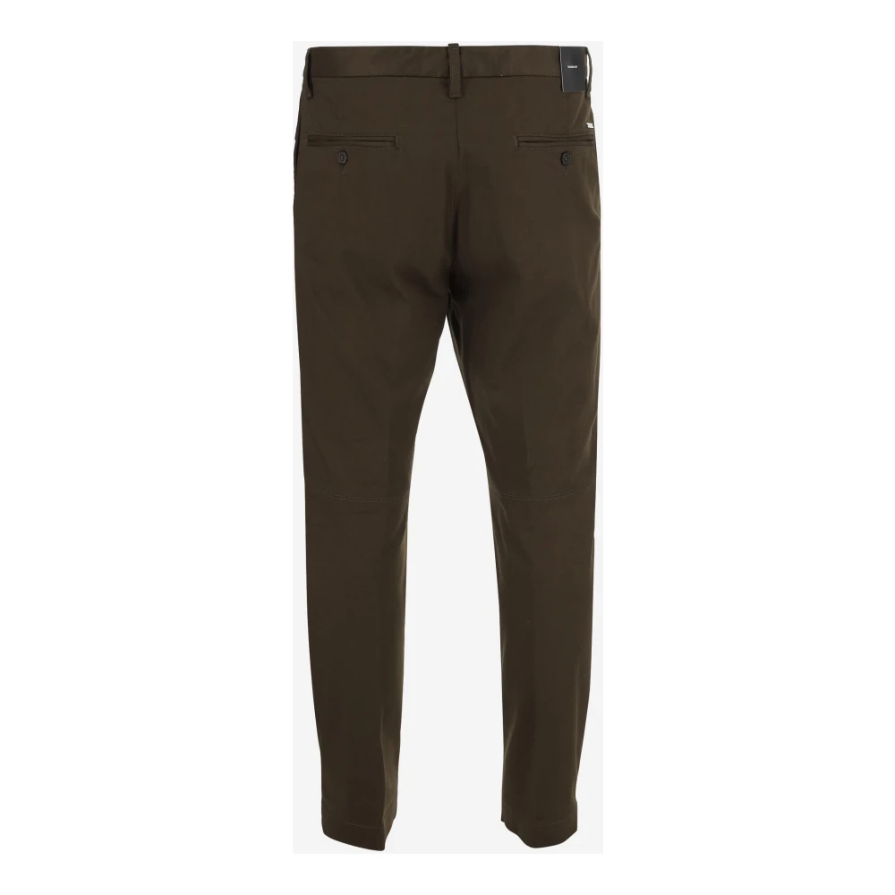 Dsquared2 Stretch Katoen Chino Broek Bruin Brown Heren