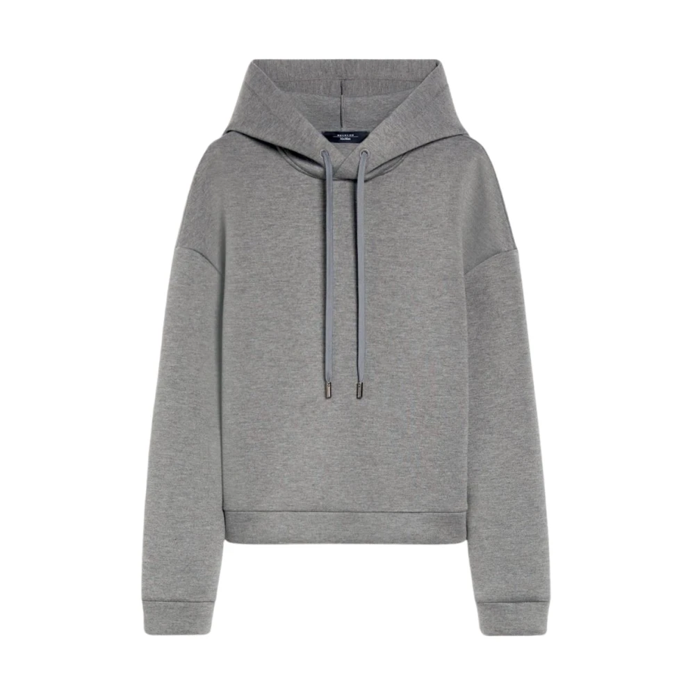 Max Mara Weekend Relaxed Fit Hooded Dress Blouse Gray Dames