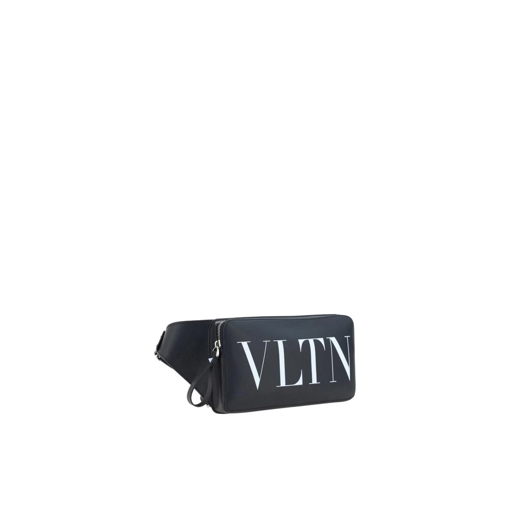 Valentino Garavani Rockstud Versierde Leren Heuptas Black Heren