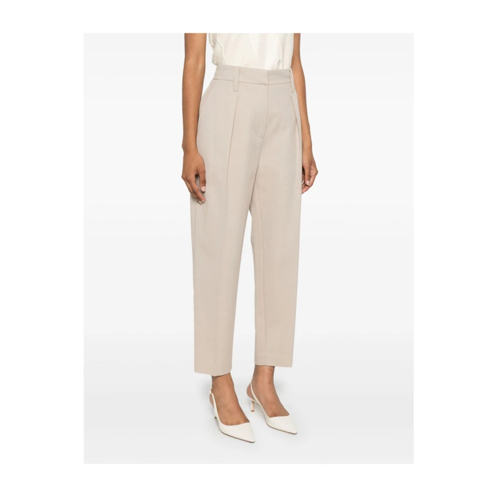 BRUNELLO CUCINELLI Beige Broek Aw24 Damesmode Beige Dames