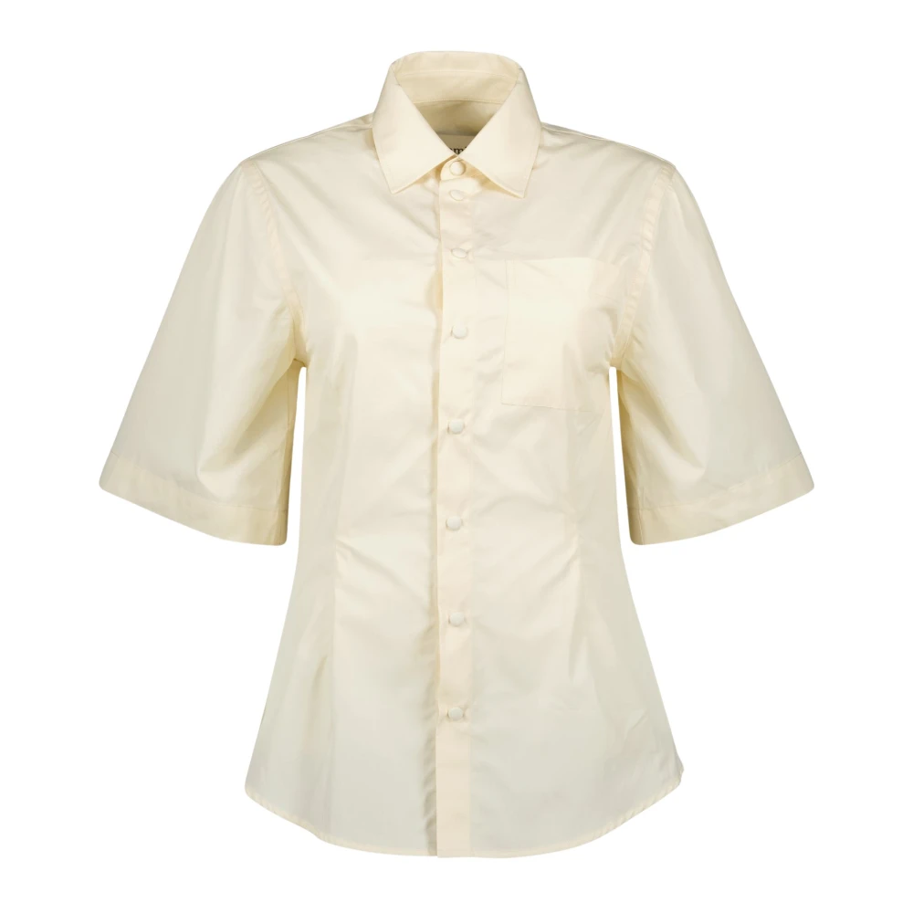 Ami Paris Women's Yellow Shirts, 2XS, Pastel Cotton Shirt
