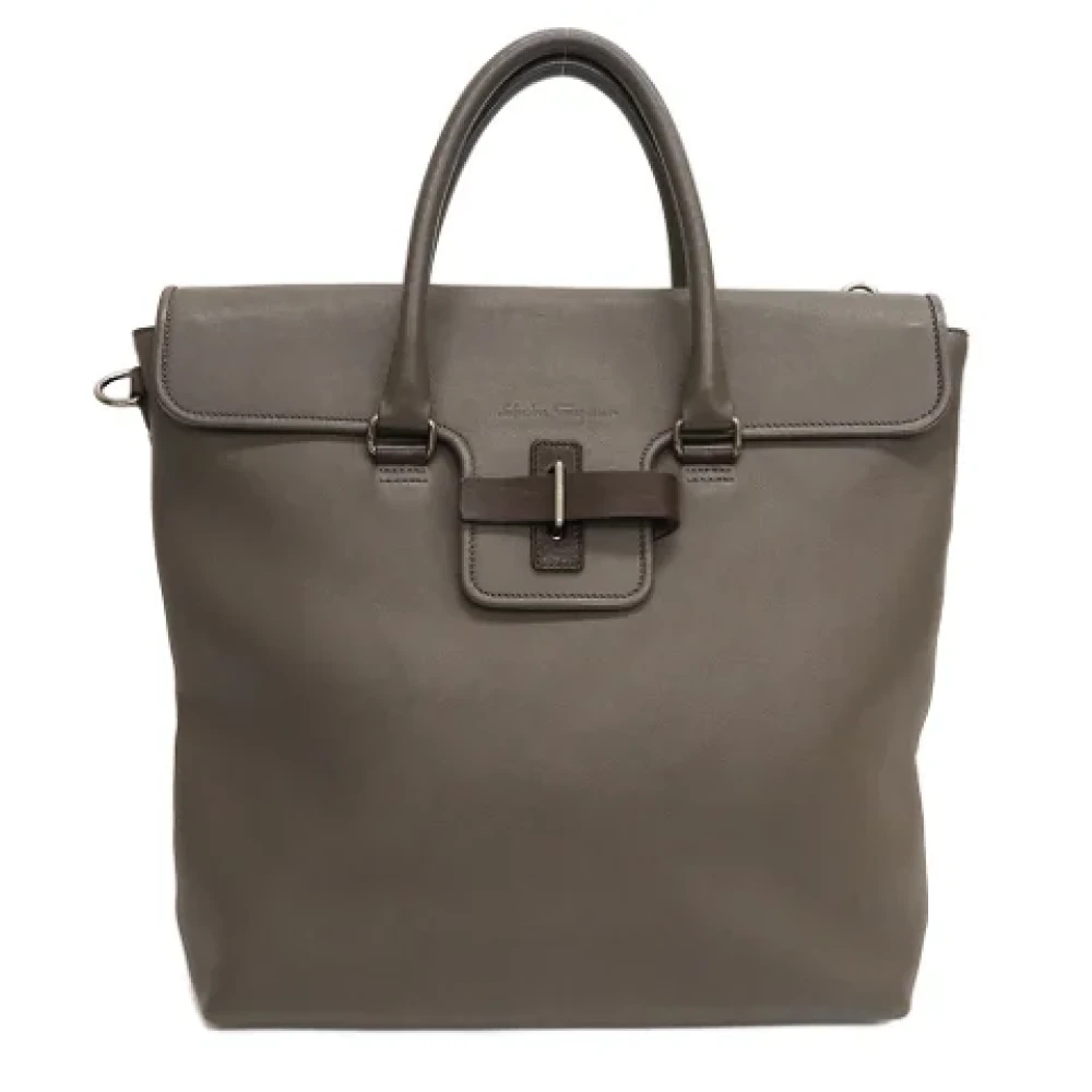 Salvatore Ferragamo Pre-owned Fabric totes Brown Dames