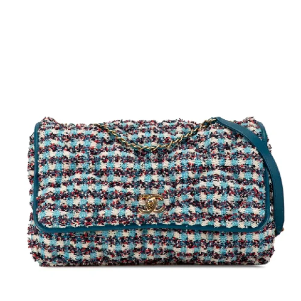 Chanel Vintage Pre-owned Fabric crossbody-bags Blue Dames