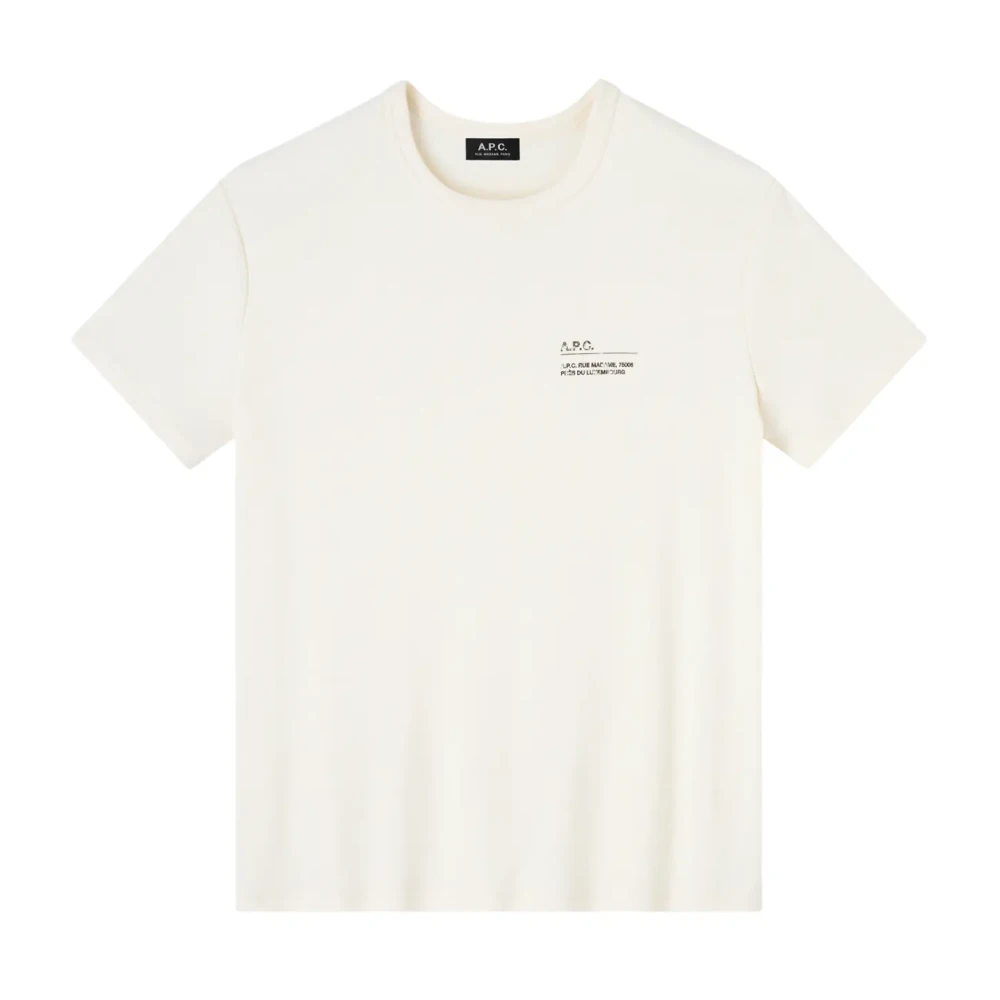 A.p.c. Men's Beige Niclas T-Shirt - T-Shirts - Xl - Tops