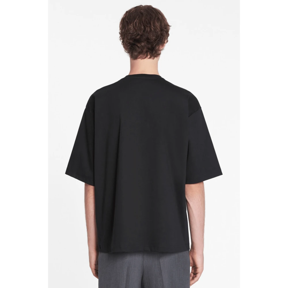 Lanvin Zwart Zak T-shirt Oversize Katoen Black Heren