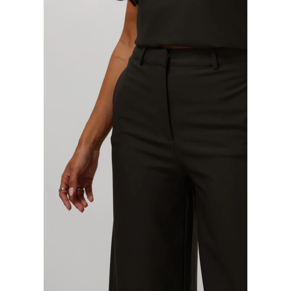 Est'Seven Elegante Groene Broek voor Vrouwen Black Dames