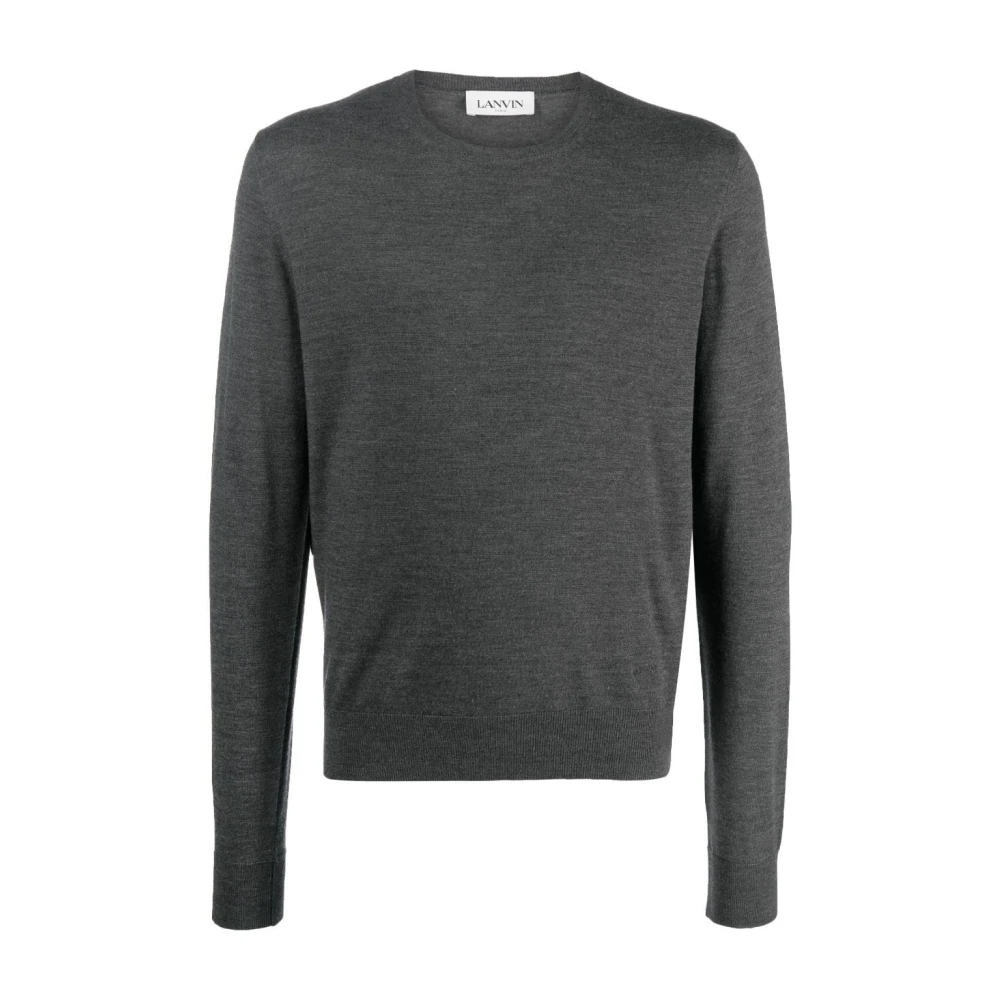 Lanvin Gray Merinos Crew Neck - Male - Round-Neck Knitwear - 2XL - Knitwear