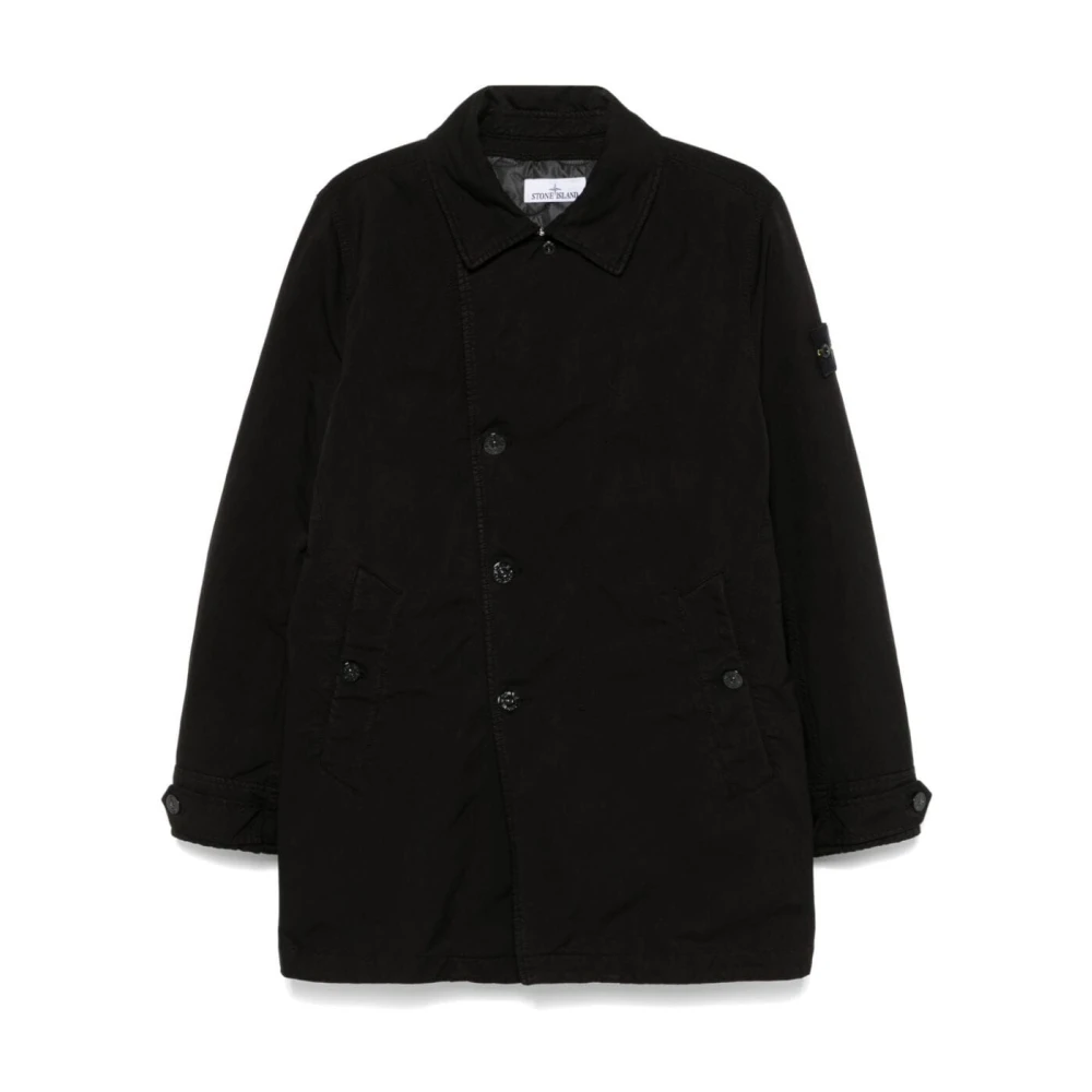 Stone Island Stijlvolle Winterjas Black Heren