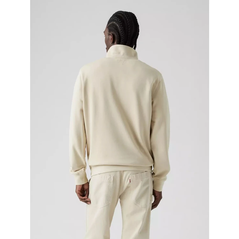 Levi's Sweater MET Ritssluiting 1 4 Origineel MAN Beige Heren