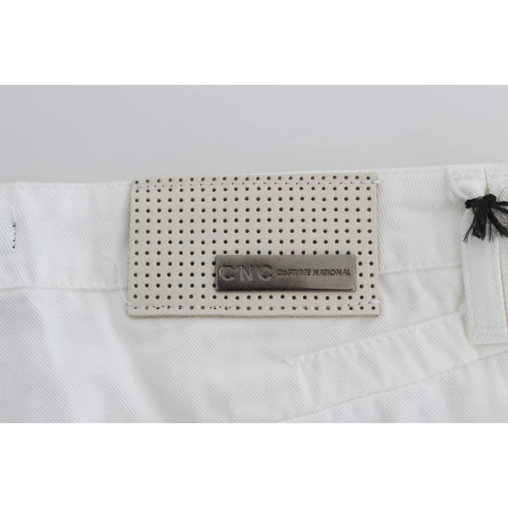 Costume National Witte Slim Fit Jeans White Dames
