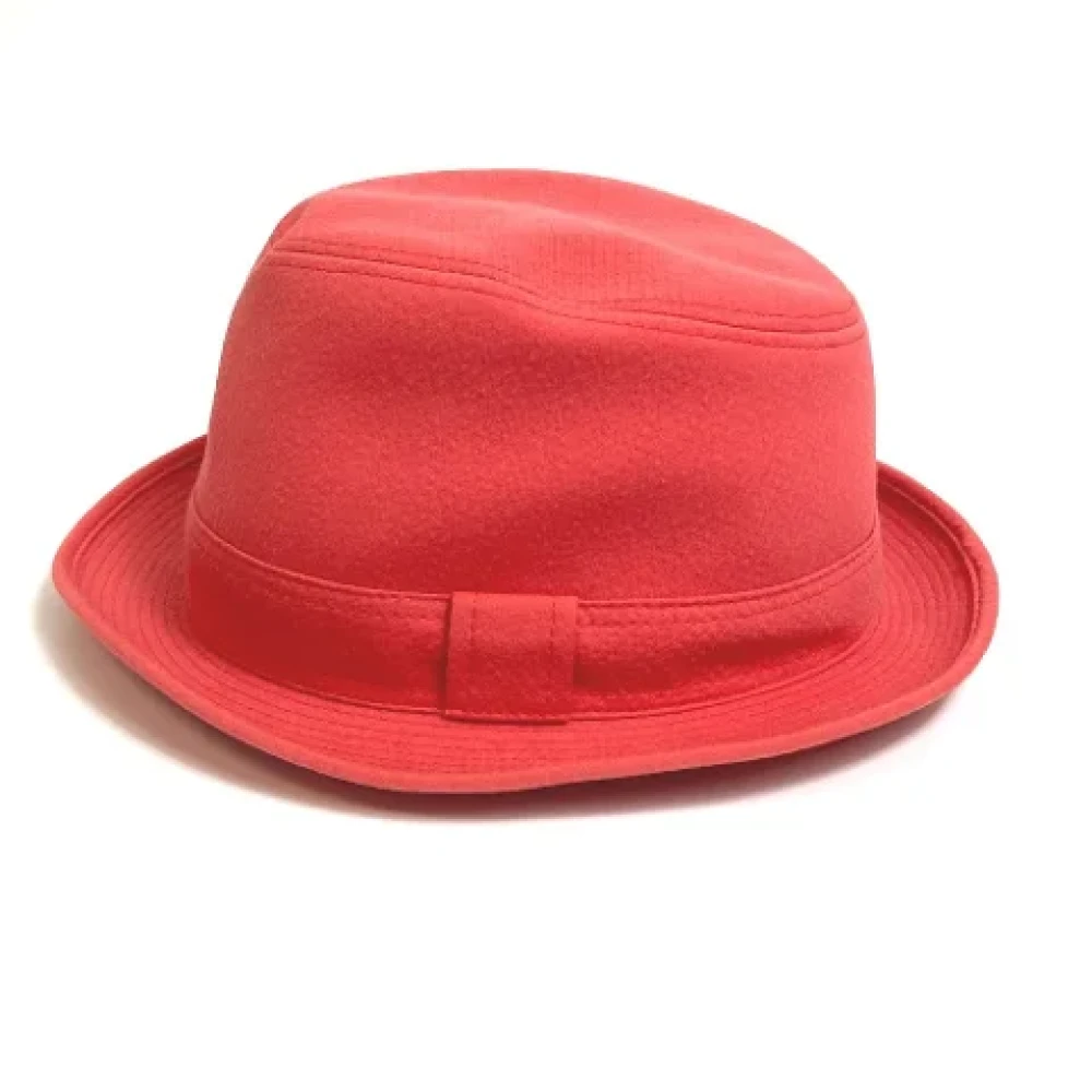 Hermès Vintage Pre-owned Cotton hats Red Dames