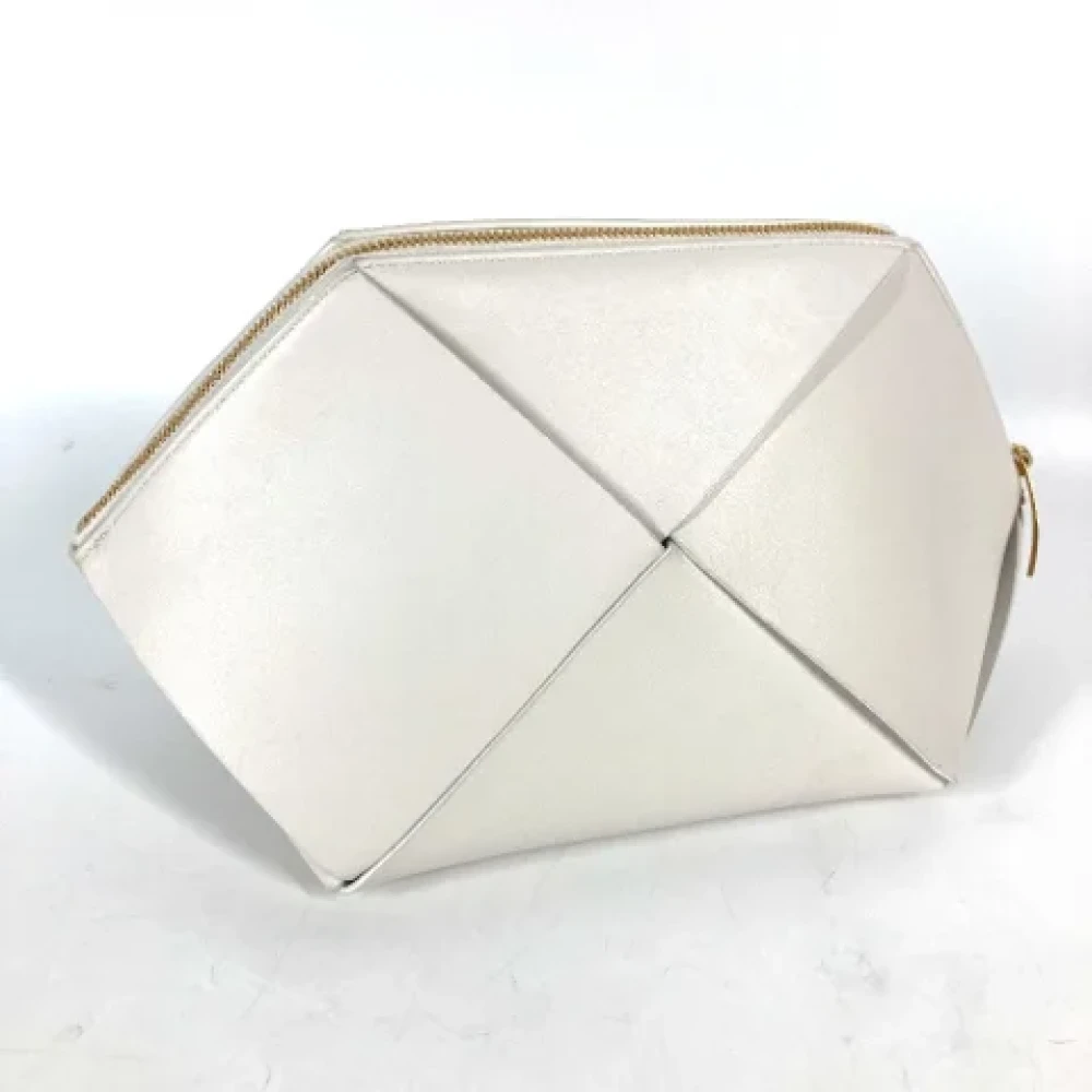 Bottega Veneta Vintage Pre-owned Leather pouches White Dames
