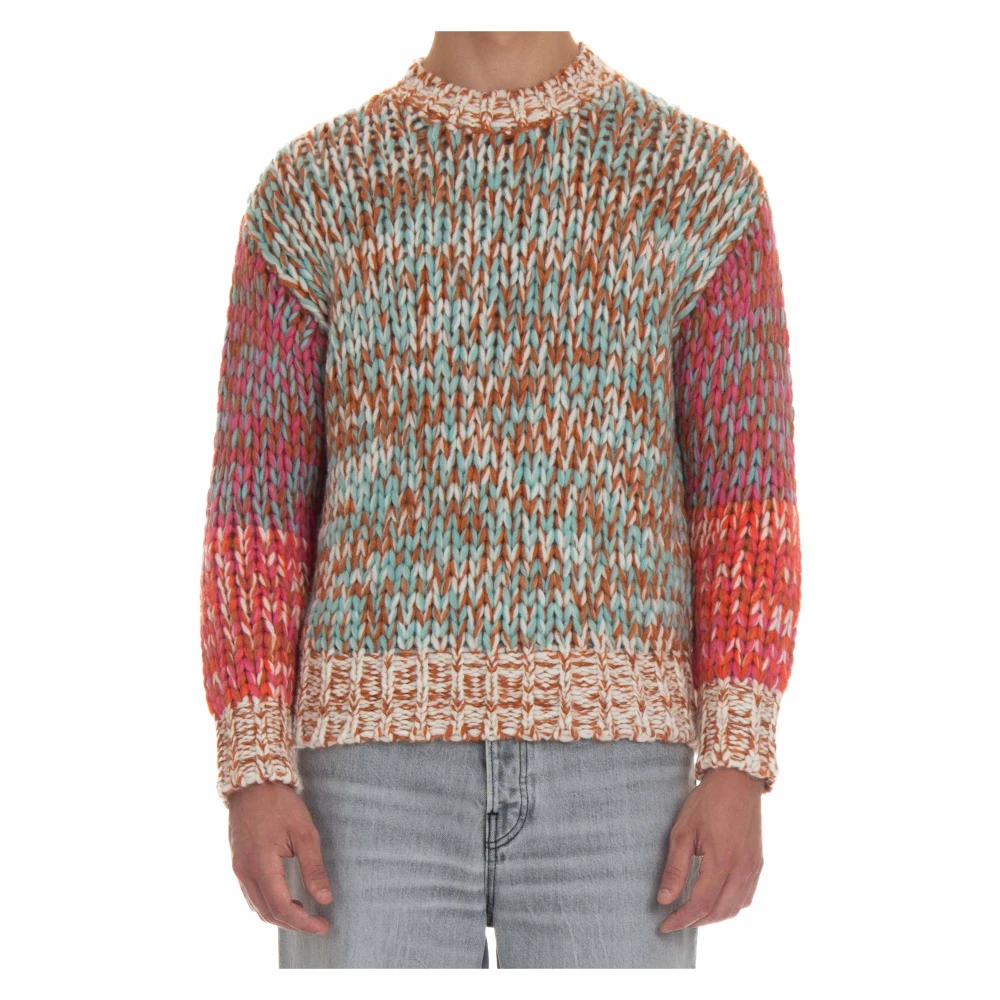 Roberto Collina MultiColour Sweaters Ambachtelijke Over Fit Multicolor Heren