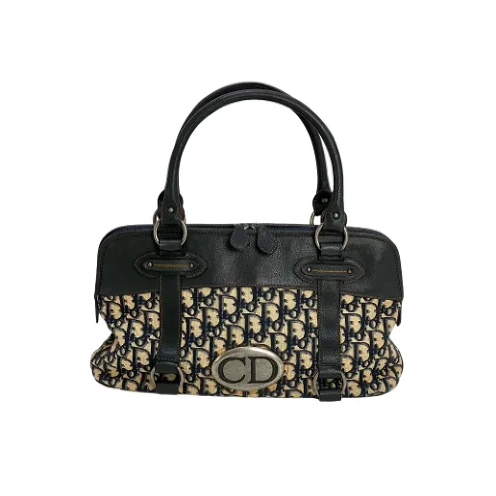 Dior Vintage Pre-owned Canvas handbags Blue Dames