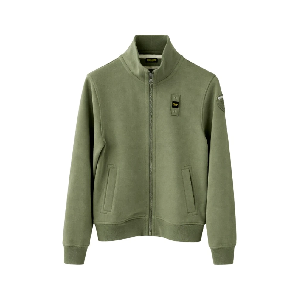 Blauer Men's Green Zip-Throughs, L, City Sweatshirt