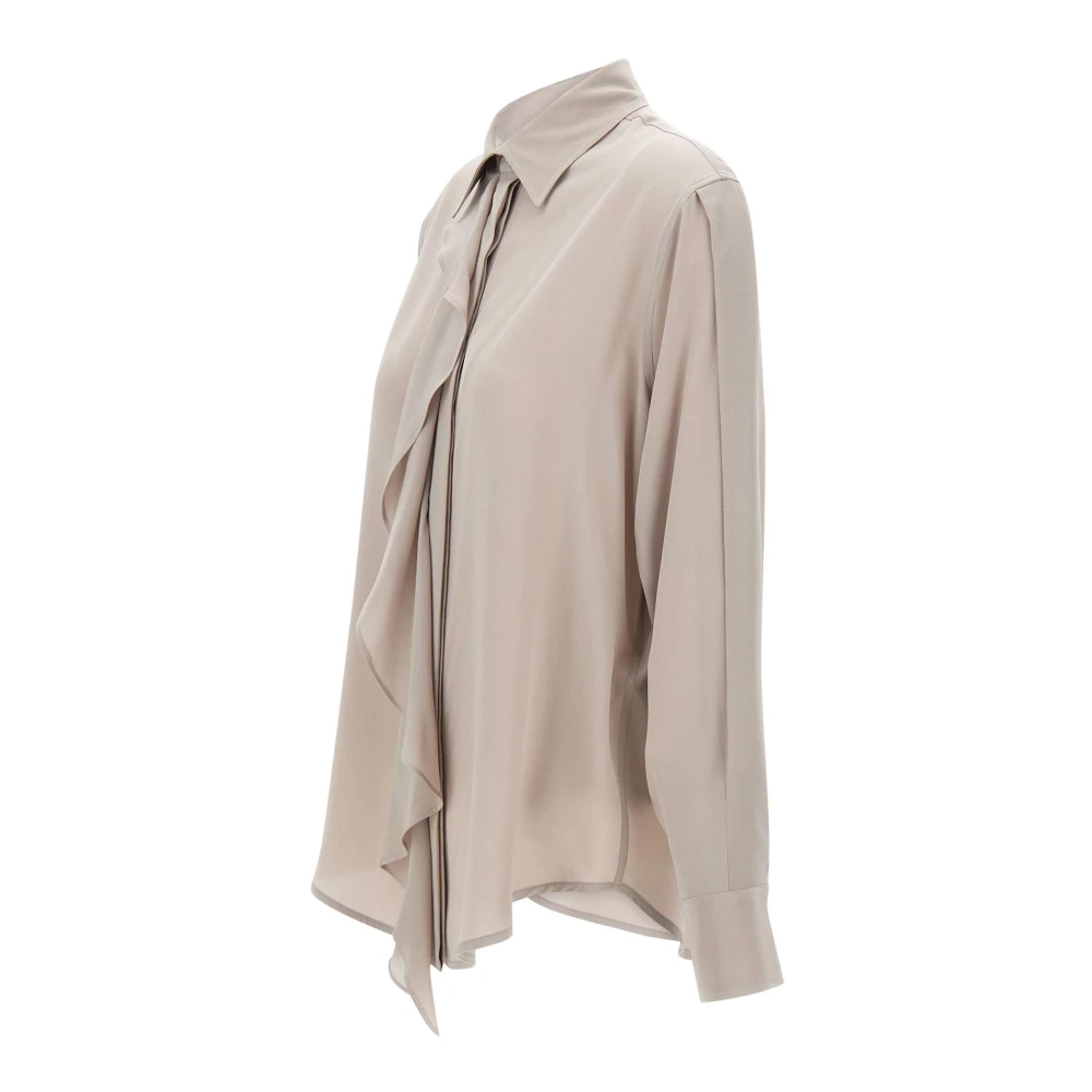 Victoria Beckham Zijden 'New Cdc' Shirt Beige Dames