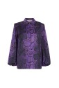 chemise-en-soie-a-imprime-python-et-lacets