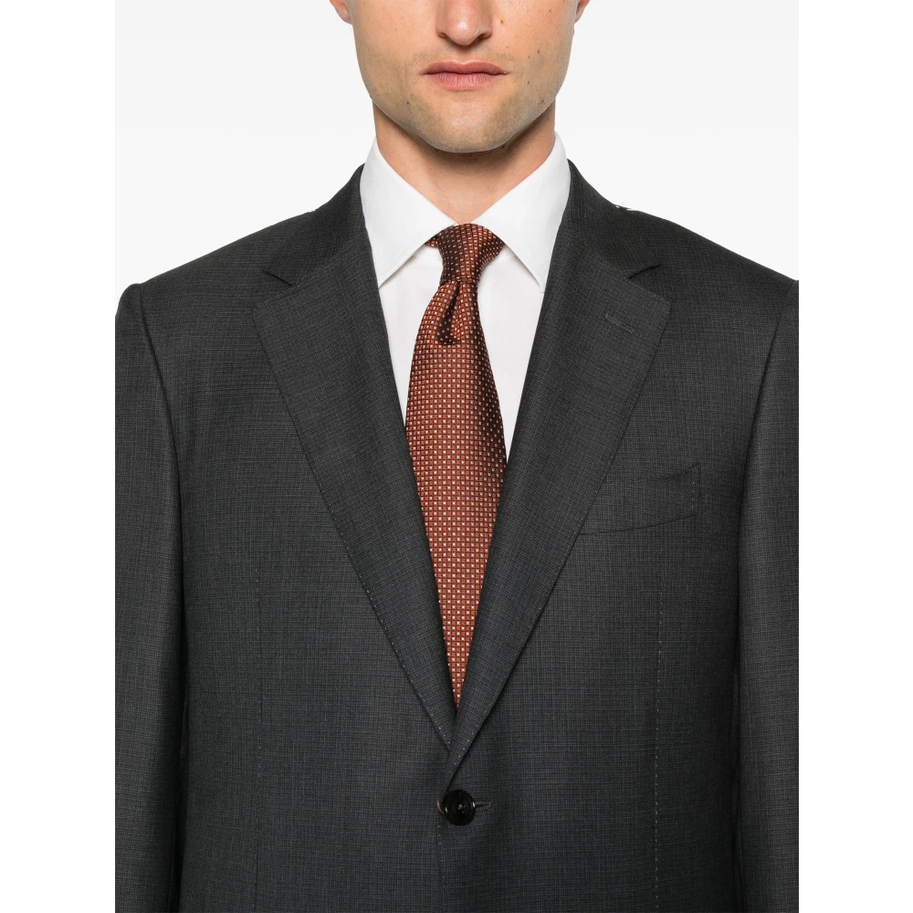 Canali Luxe Wollen Pak Gray Heren