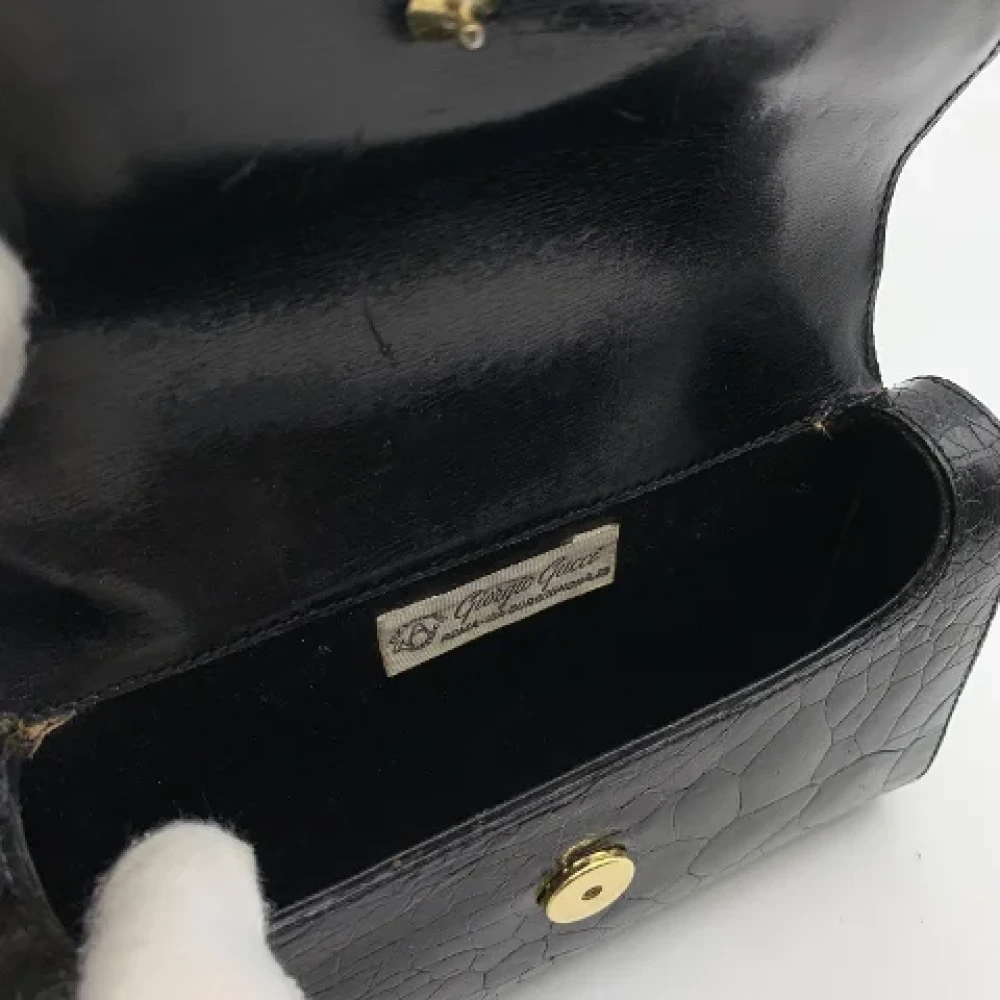 Gucci Vintage Pre-owned Leather clutches Black Dames