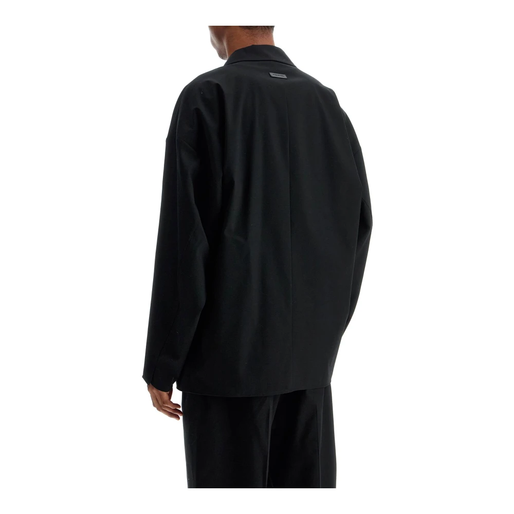 Fear Of God Zwarte Oversized Rits Blazer Black Heren