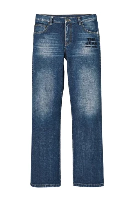 Marinblå Logo Jeans Snygg