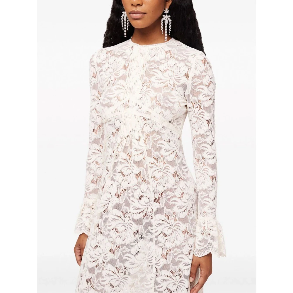 Paco Rabanne Ivory Lange Jurk White Dames
