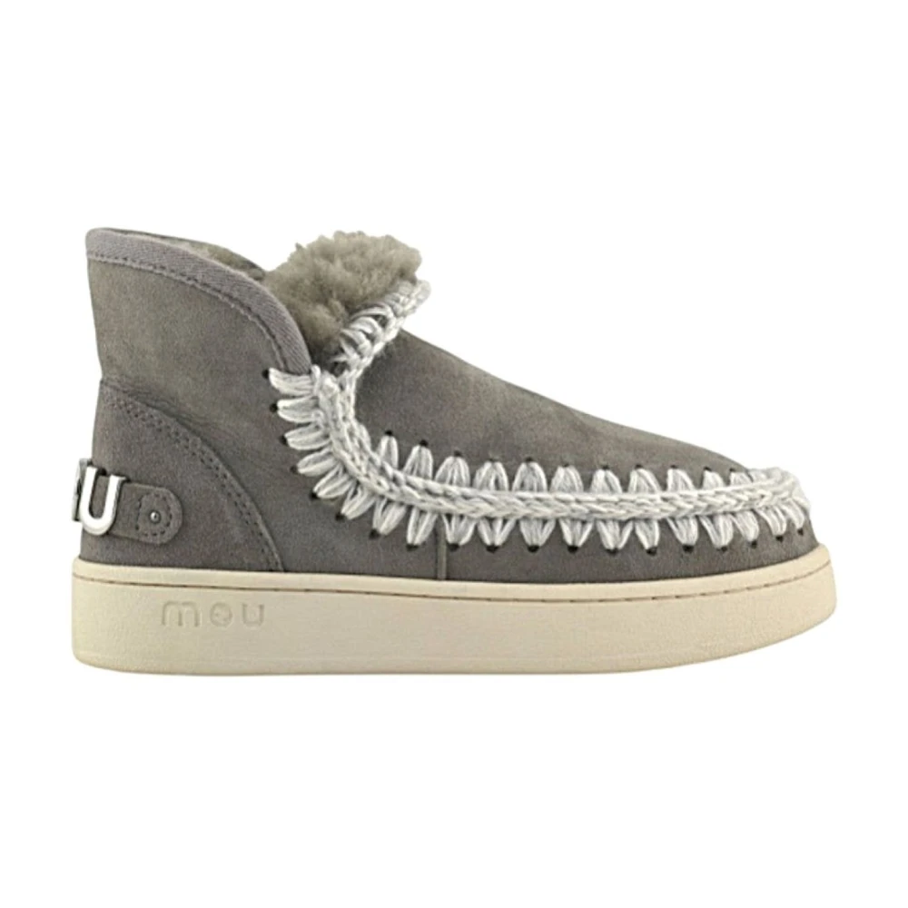 Mou Women's Gray Winter Boots, 3 Uk, Mini Eskimo Platform Boot