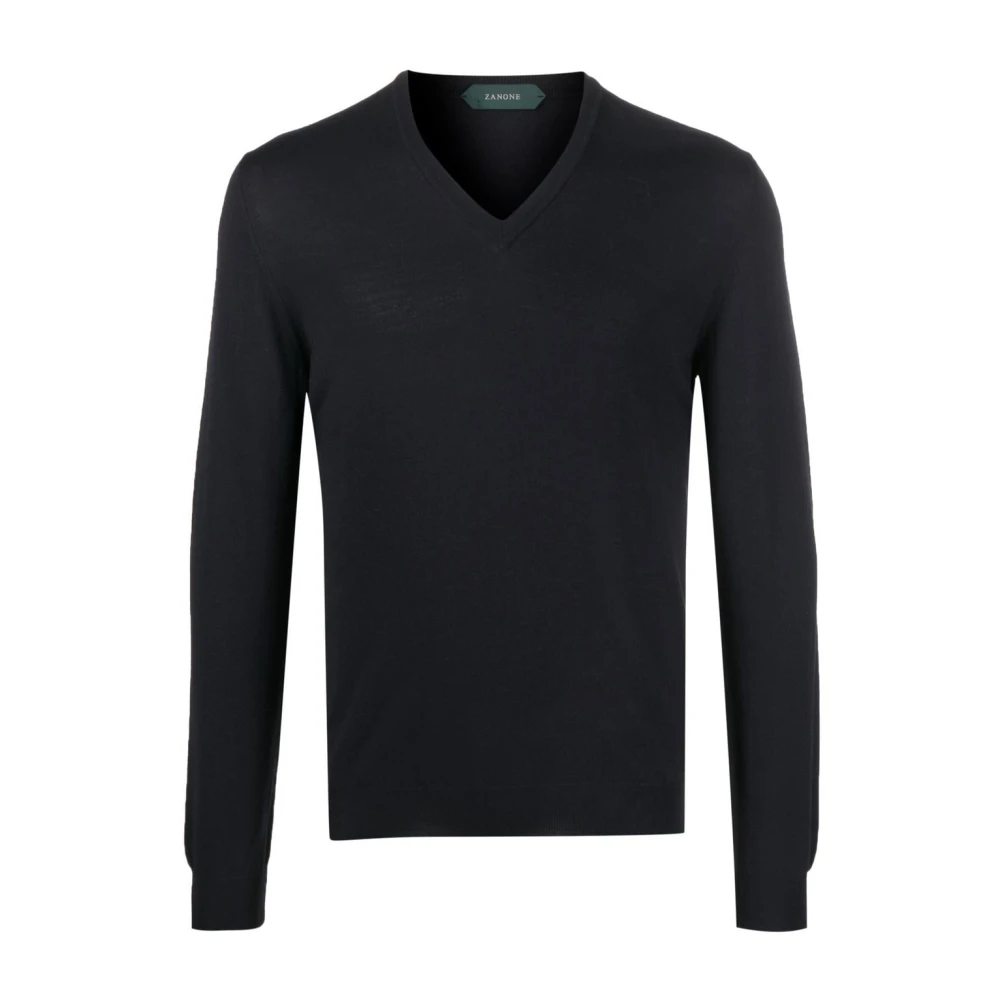 Zanone V-hals trui Blue Heren