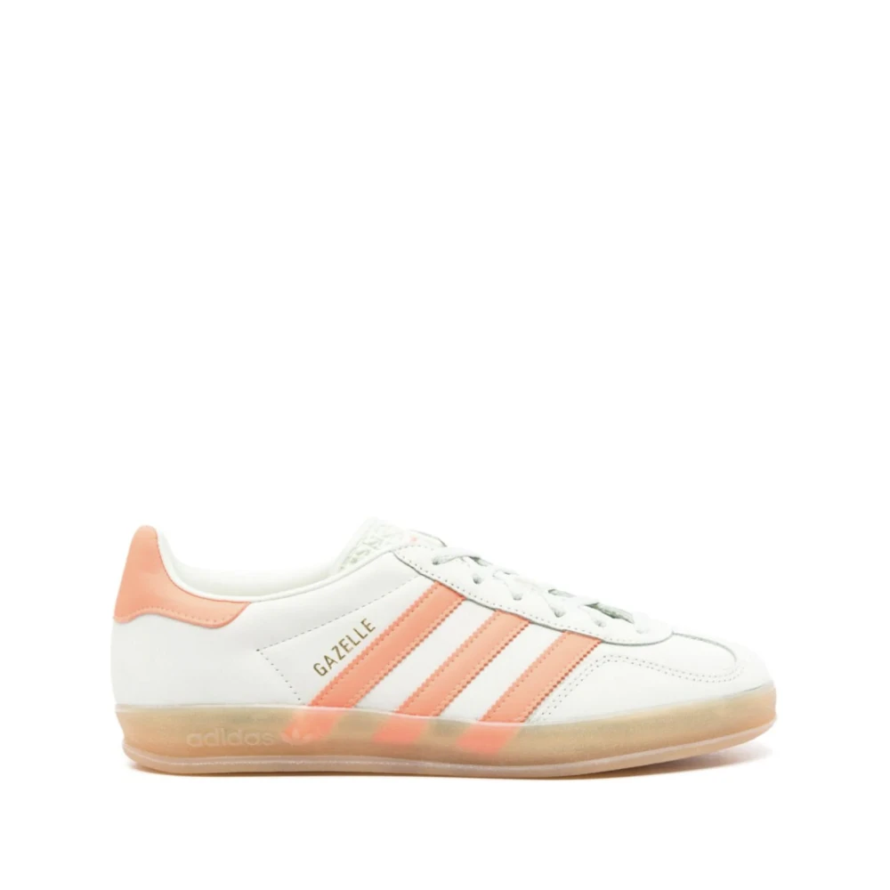 Adidas Inomhus Gazelle Sneakers i Grön/Lax White, Dam