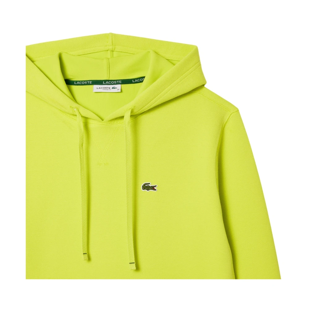 Lacoste Groene Hoodie Dubbelzijdig Piqué Green Dames
