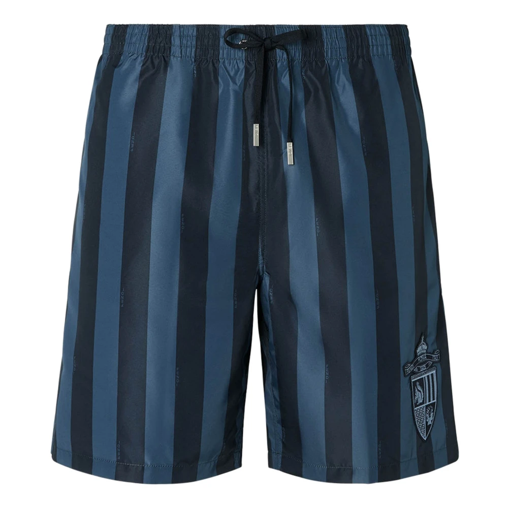 Fendi Men's Blue Crest Swim Shorts